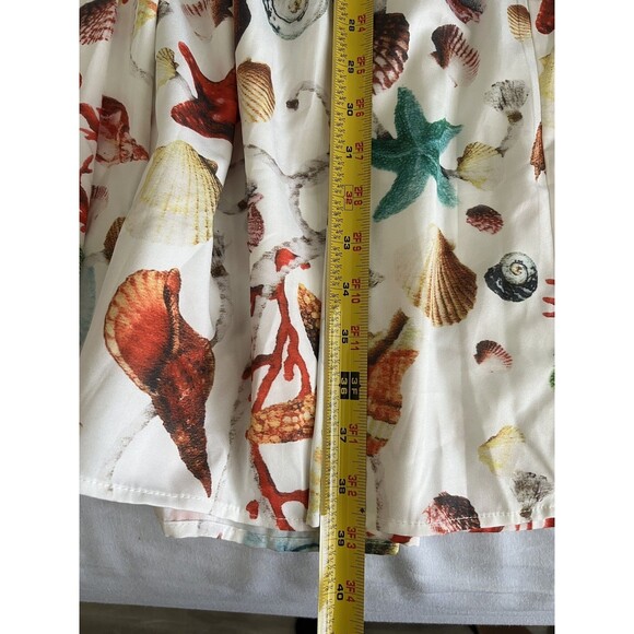 NEW Commense Coral Beach Crop Top & Skirt Tiered Maxi Set Women’s Sz L Resort - Picture 12 of 12